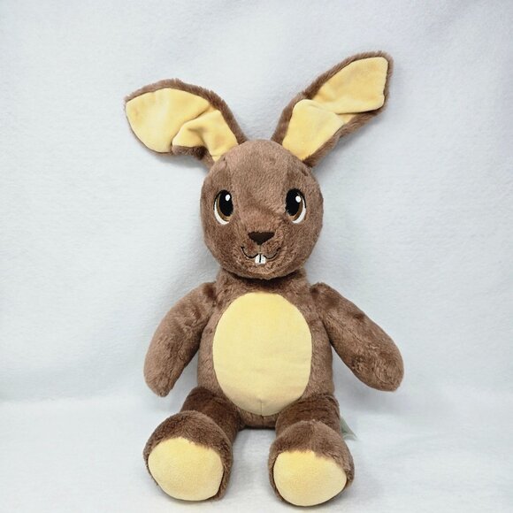 Build-A-Bear Workshop Brown Bunny Plush 16" Soft Toy With Yellow Belly & Ears - Picture 2 of 13